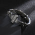 Panzerkette Armband Herren mit Kreuz versilbert chain cross bracelet uniqal
